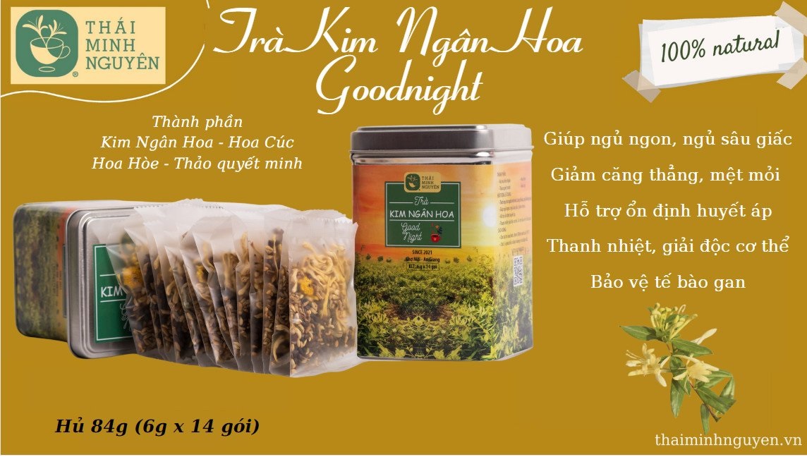 Trà Kim Ngân Hoa Good Night Hũ (6gx14 gói)